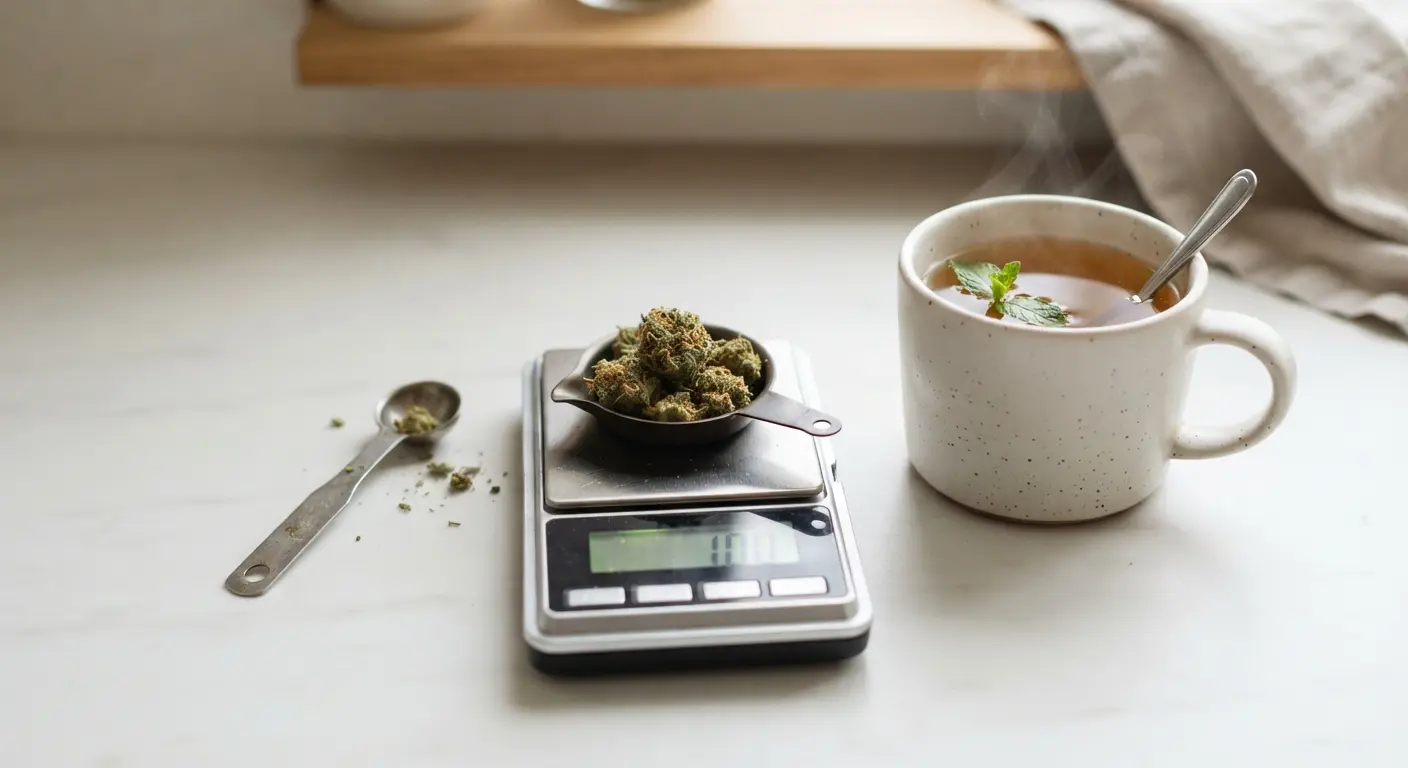 Measuring a THC dose for homemade cannabis tea